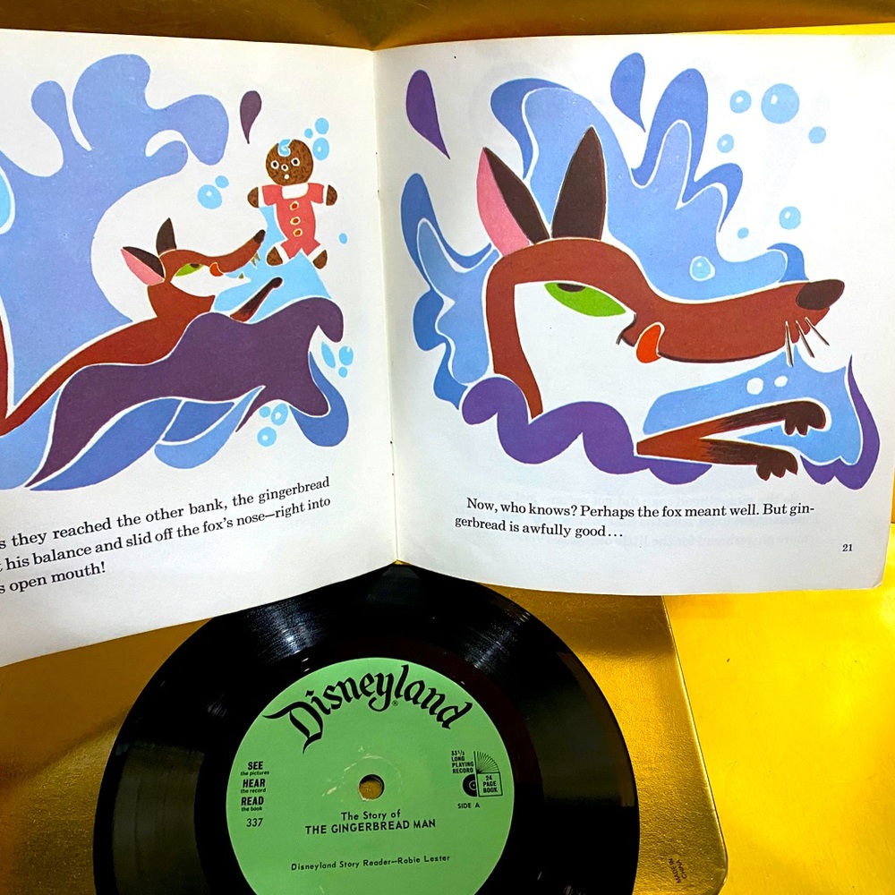 DISNEYLAND VTG 1966 VINYL RECORD & 24 PAGE BOOK THE STORY OF THE GINGERBREAD MAN - Picture 13 of 16